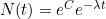 N(t) = e^C e^{-\lambda t}