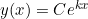 y(x) = C e^{k x}