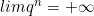 lim q^n = +\infty