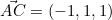 \vec{AC} = (-1, 1, 1)