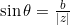 \sin\theta = \frac{b}{\lvert z \rvert}