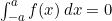 \int_{-a}^a f(x) \, dx = 0