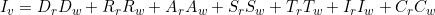 \[I_v = D_r D_w + R_r R_w + A_r A_w + S_r S_w + T_r T_w + I_r I_w + C_r C_w\]