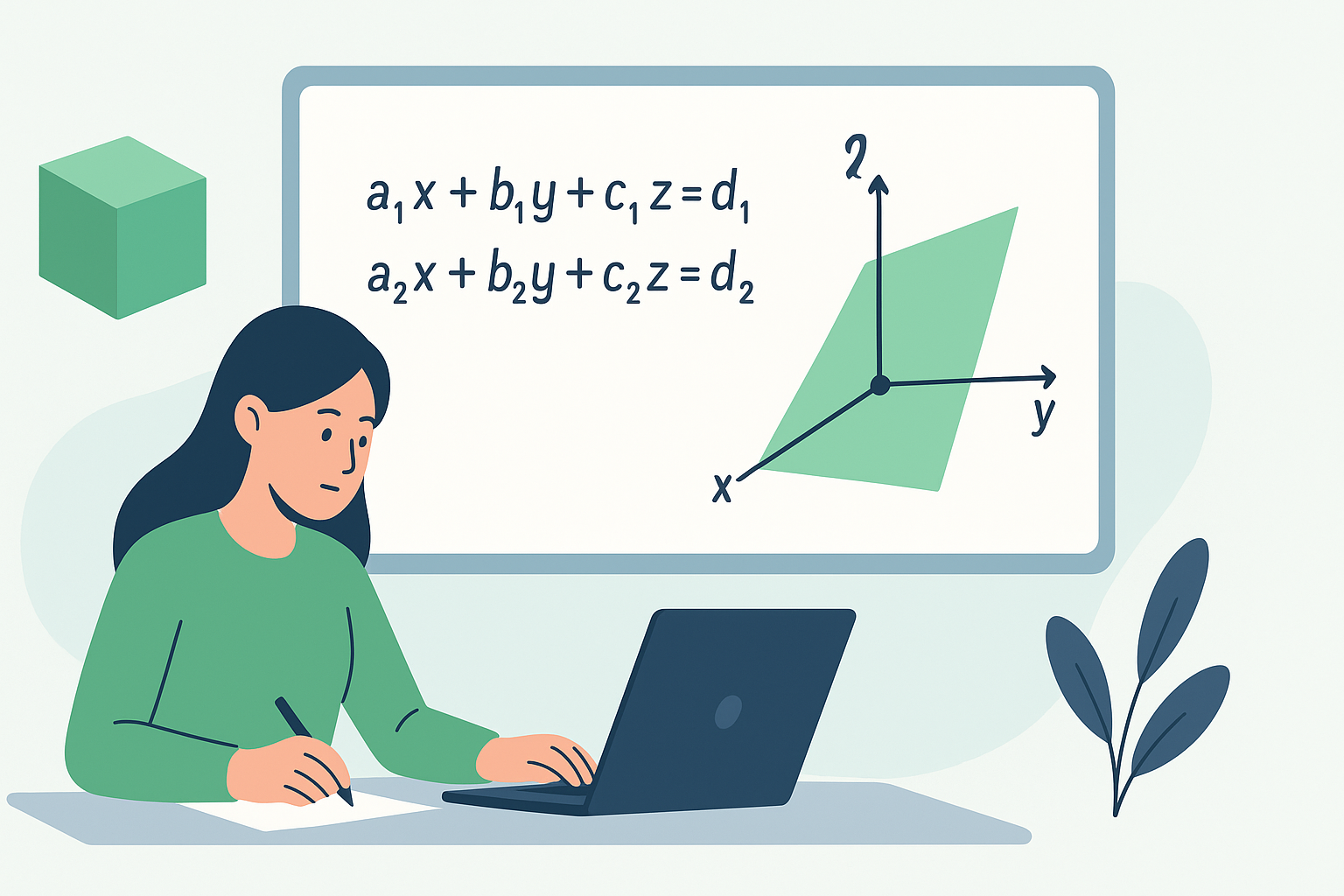 Résolution de systèmes d’équations linéaires dans ℝ³